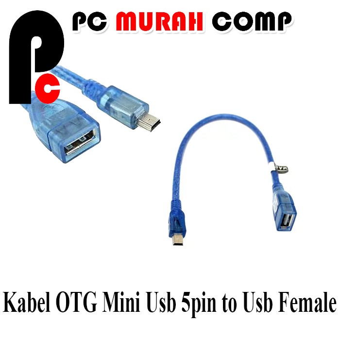 Jual Mini Usb Otg - Mini Usb Male 5 Pin To Usb Female Otg Cable ...