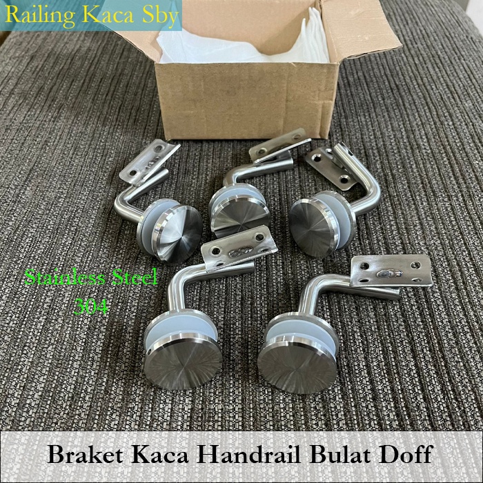 Jual BRAKET KACA HANDRAIL BULAT / ROUND FLEXIBLE DOFF SUS304 | Shopee ...