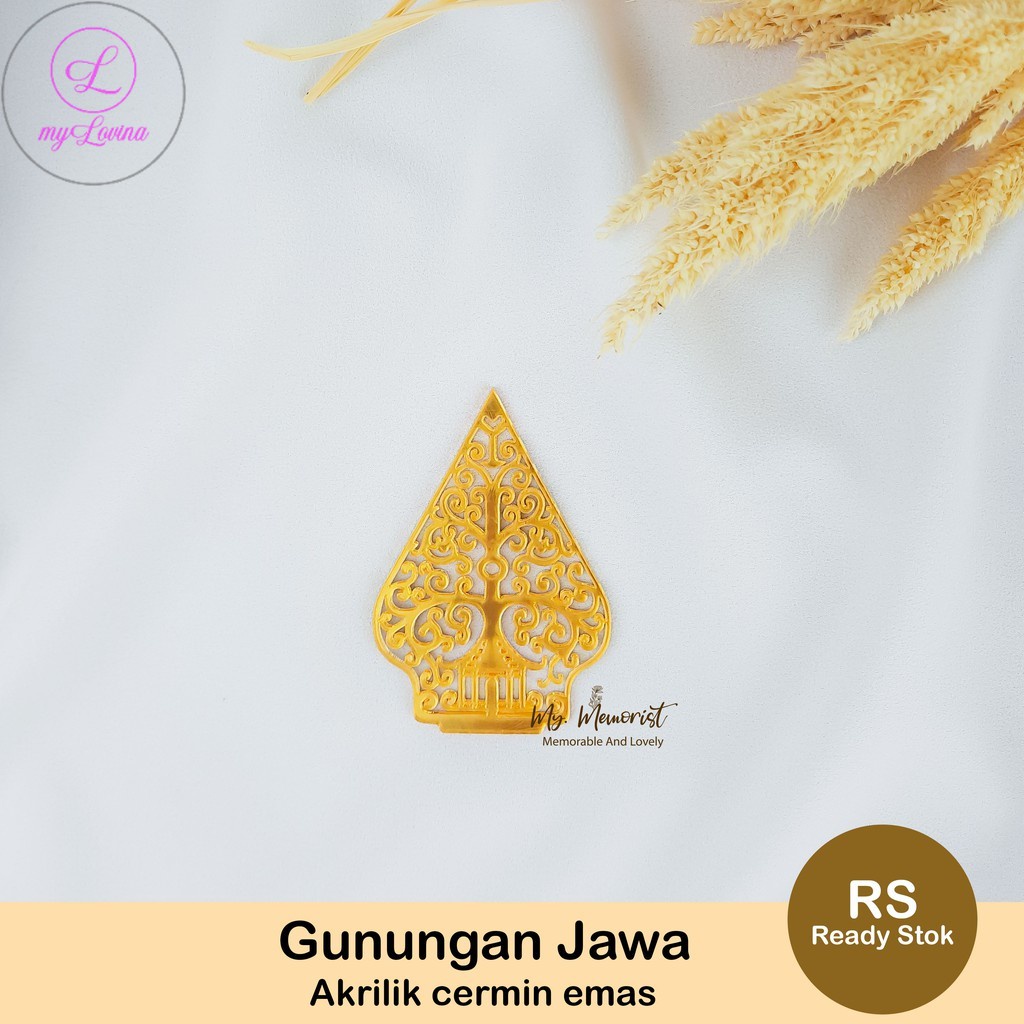 Jual Gunungan Jawa Akrilik Emas Mirror Gold 8x5 5cm Shopee Indonesia