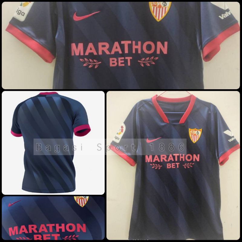 Jual Jersey Baju Bola Sevilla Rd Kit Third Jesus Navas Los Rojiblancos Navy