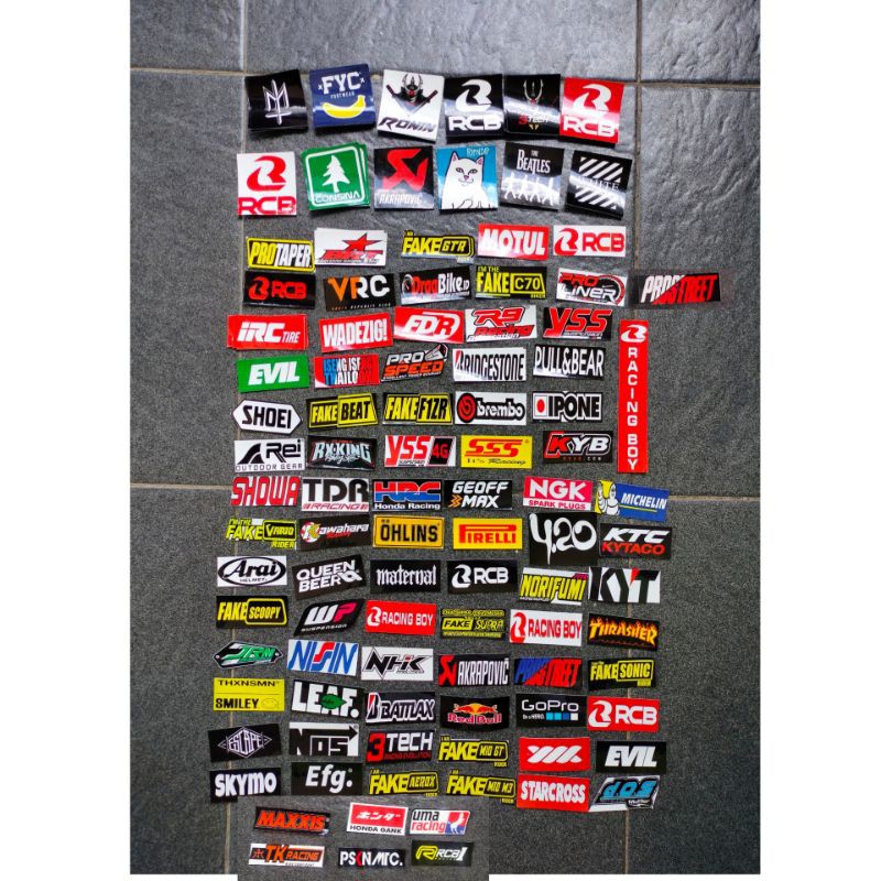 Jual 20 pcs stiker sponsor balap / stiker motor / stiker balap / stiker ...