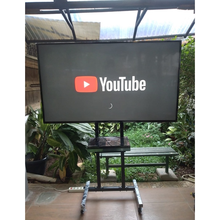 Jual Bracket Standing TV LED Dorong & Roda 32 43 50 55 65 Inch | Shopee ...