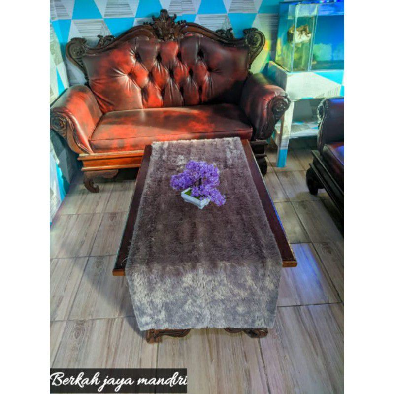 Jual taplak meja bulu raspur P150cm x L50cm | Shopee Indonesia