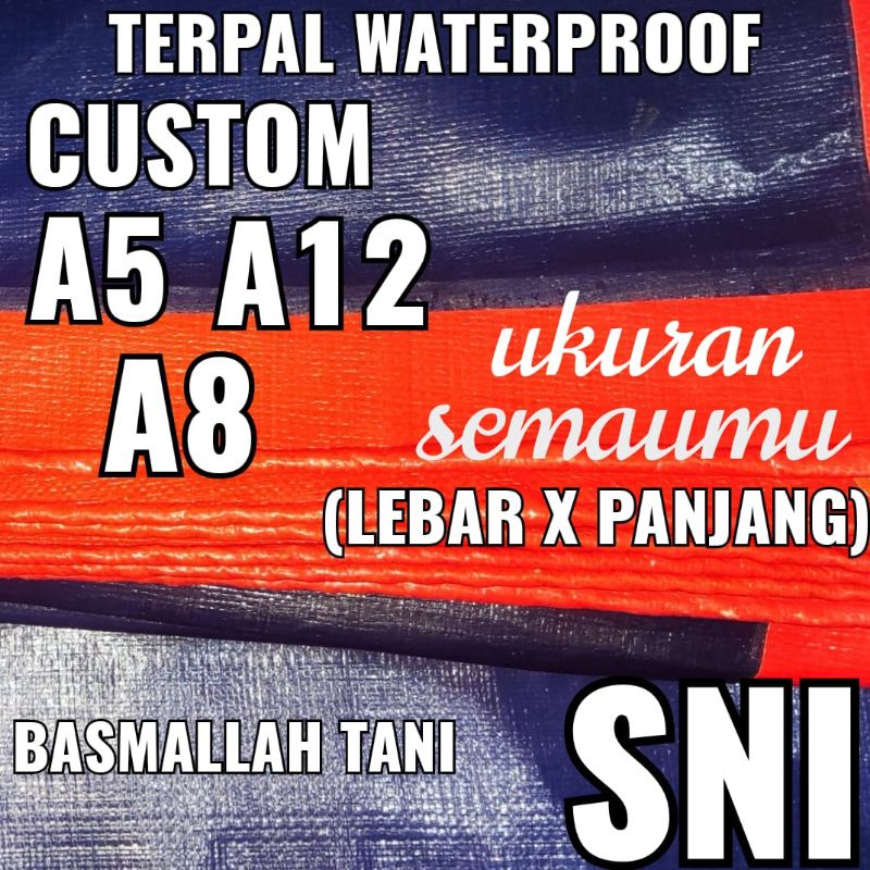 Jual CUSTOM Terpal waterproof Lembaran A5 A8 A12 SNI Custom meteran ...
