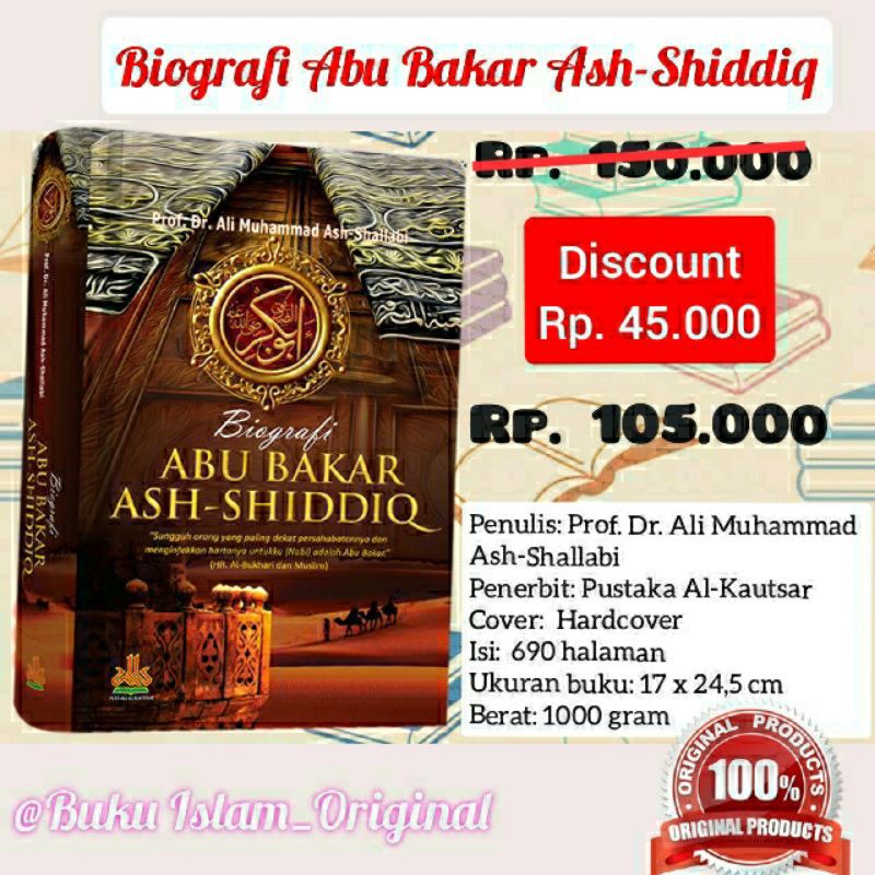 Jual BUKU BIOGRAFI ABU BAKAR ASH-SHIDDIQ | Shopee Indonesia