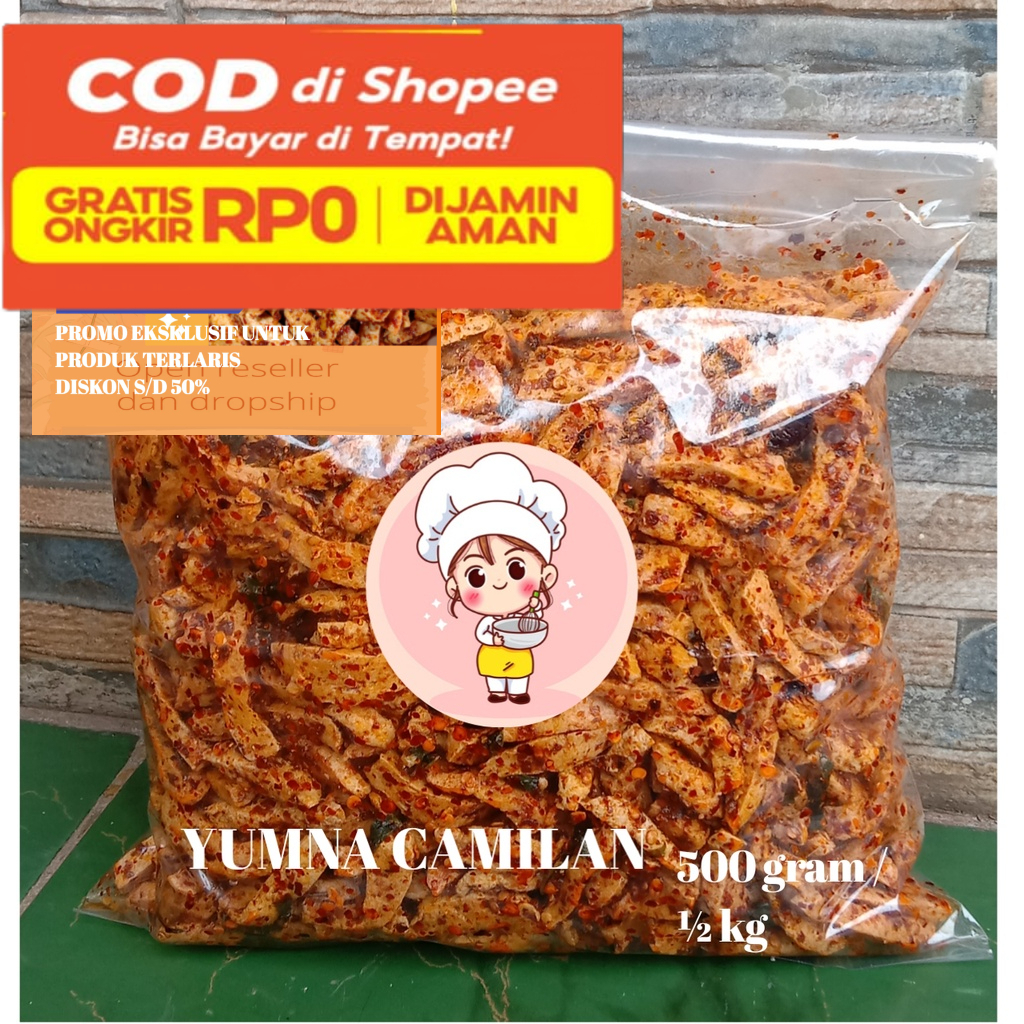 Jual Cod Basreng Kriuk Extra Pedas Daun Jeruk Isi Gram Shopee Indonesia