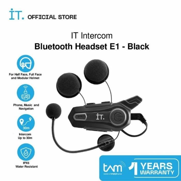 Jual INTERCOM IT E1 HELMET BLUETOOTH HEADSET ORIGINAL | Shopee Indonesia