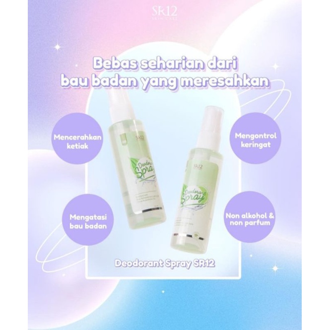 Jual DEODORANT SPRAY SR12 Natural Deo Non Alkohol Memutihkan Ketiak