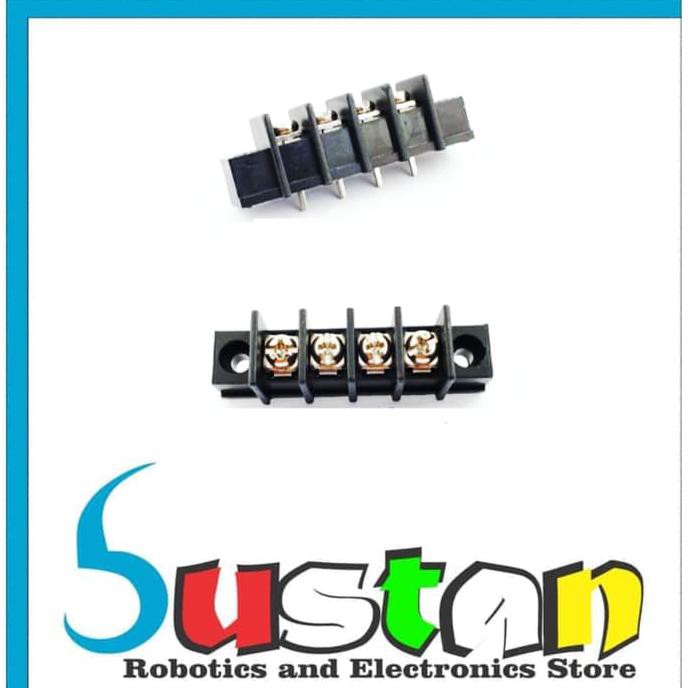 Jual Kf45 4P 9.5Mm Terminal Block Hitam Connector Screw Straight Pitch ...