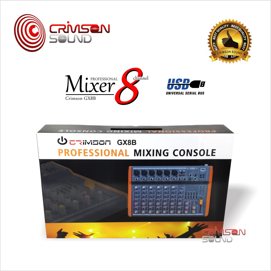 Jual MIXER 8 Channel USB Equalizer CRIMSON GX8B | Shopee Indonesia
