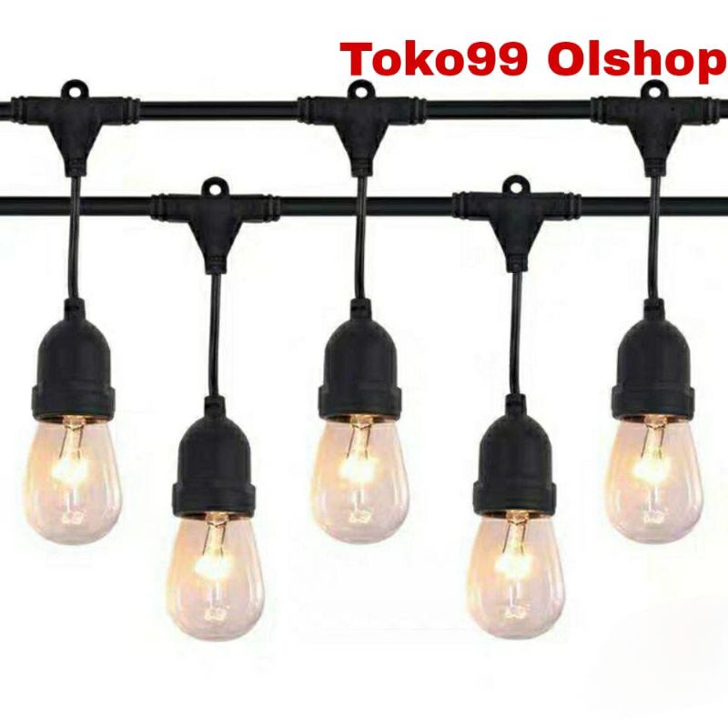 Jual KABEL FITTING Gantung 10M METER Lampu Cafe Dekorasi 10 Fitting ...