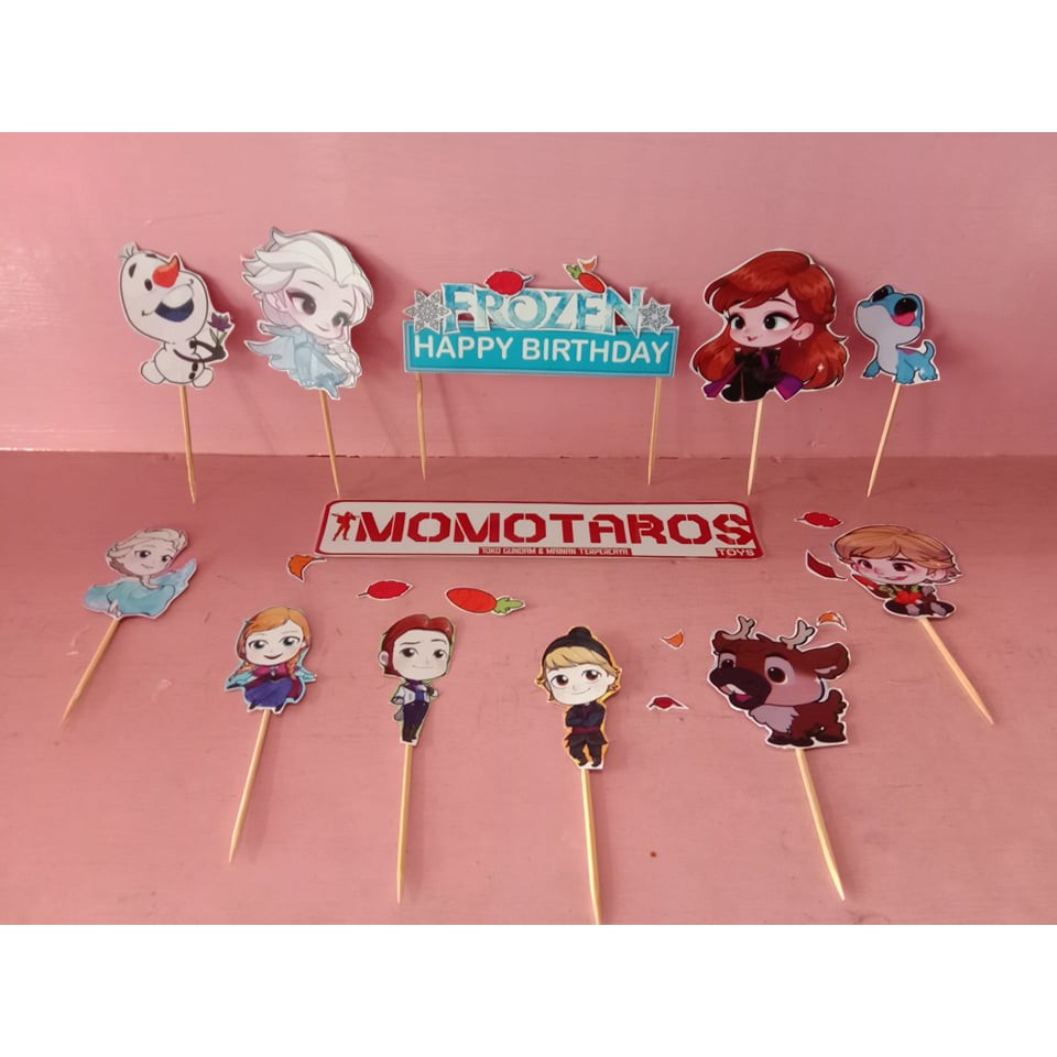 Jual Topper cake Frozen chibi set | Shopee Indonesia