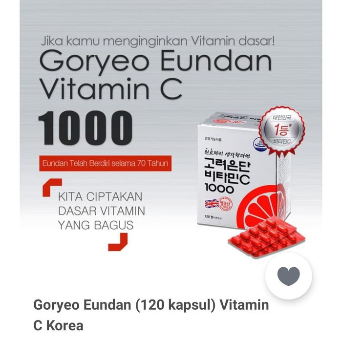 Jual Eundan Korea Vitamin C (120 Tablet) Shopee Indonesia
