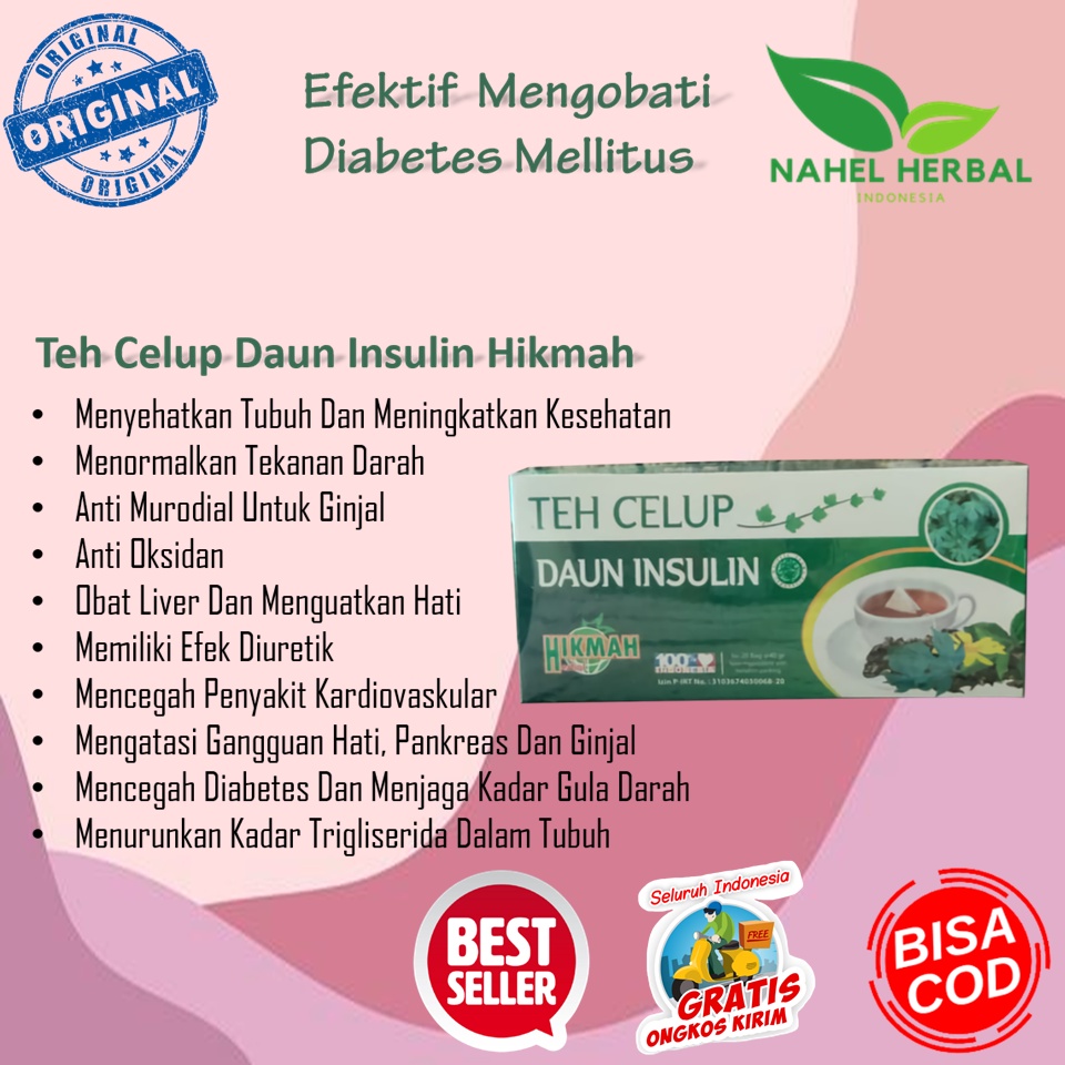 Jual Teh Celup Daun Insulin - Obat Diabetes Kering Paling Ampuh Herbal ...