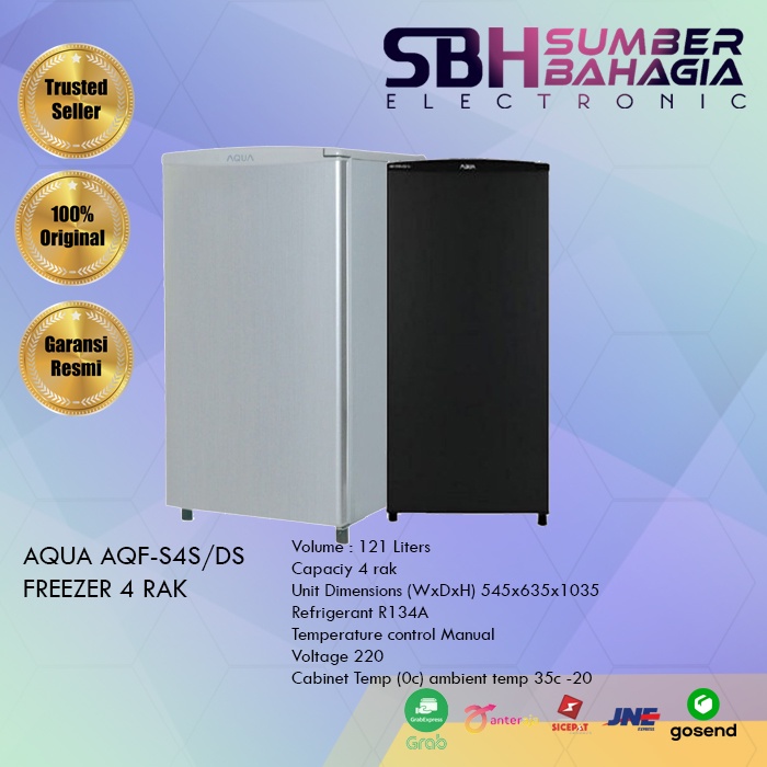 Jual AQUA AQF S4 DS FREEZER 4 RAK NEW KHUSUS BANDUNG Shopee Indonesia