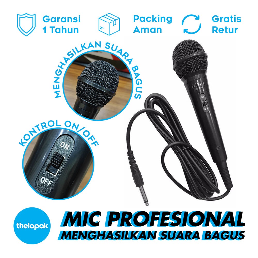 Jual Microphone Advance AD M884 Mic Karaoke Universal Mikrofon