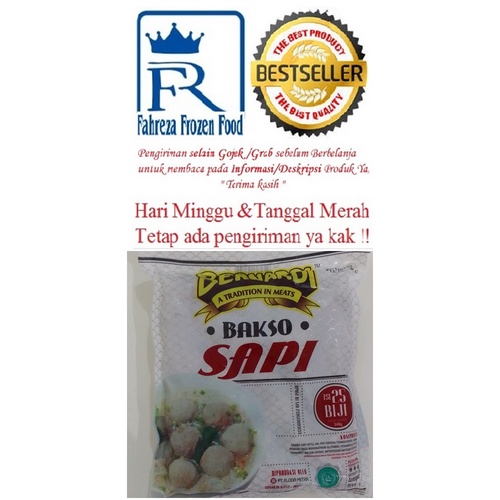 Jual Bernardi Bakso Sapi Besar 340 Gram Isi 25 Pcs Harga Reseller