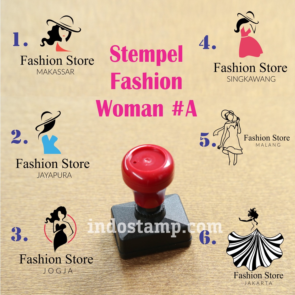 Jual Stempel Toko Fashion Pakaian Butik Baju Busana Wanita Stamp