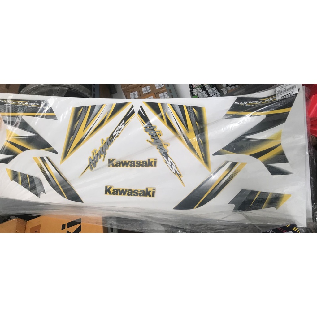 Jual Sticker Body Kawasaki Ninja SS Kuning Original | Shopee Indonesia