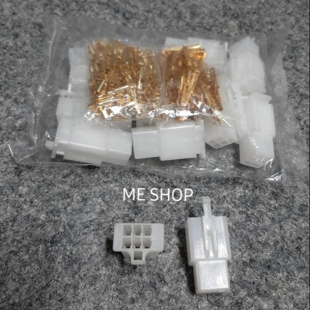 Jual Soket socket Motor Mobil 6 Pin Skun Kecil Konektor Kabel Motor Isi ...