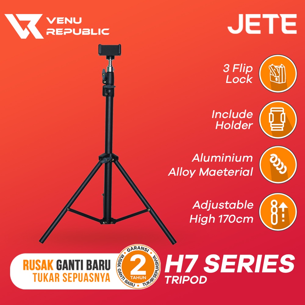Jual Tripod Universal Holder JETE H7 1,7meter Shopee Indonesia