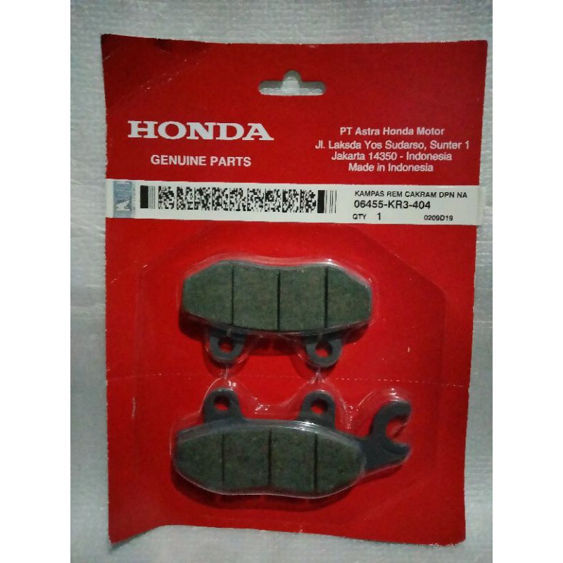 Jual Dispad Kampas Rem Cakram Depan Supra x 125 Kharisma Revo Lama