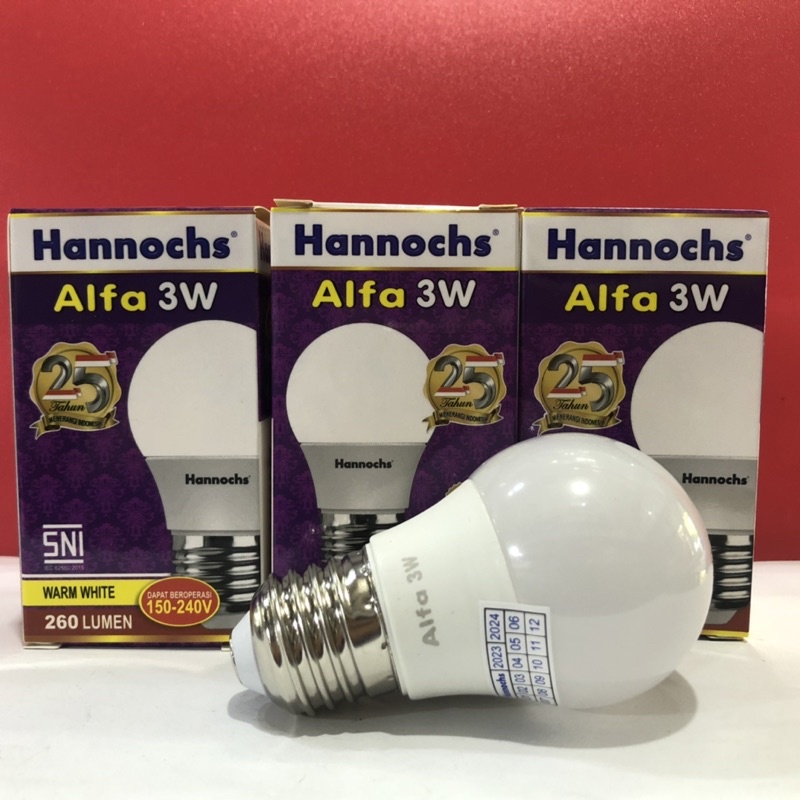 Jual Lampu Led 3w Hannochs Alfa Warm White Shopee Indonesia