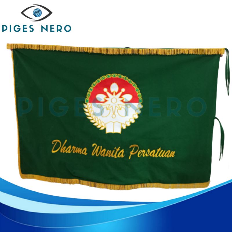 Jual Bendera Pataka Bordir Dharma Wanita Persatuan 90 X 135 Cm | Shopee ...