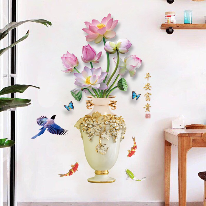 Jual Stiker Dinding / Kaca / Wall Sticker (Vas Bunga Keramik Besar ...