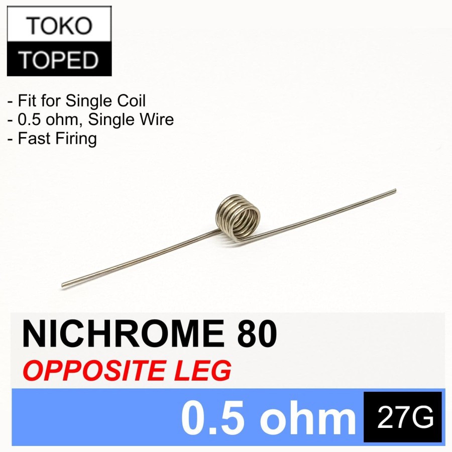 Jual AN NICHROMEx 80 OPPOSITE LEG Coil 0.5 ohm | MTLx single coil NI80 ...