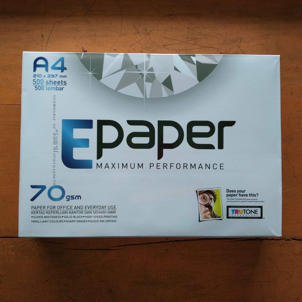 Jual 1 Rim Kertas Hvs Epaper A4 70 Gsm Shopee Indonesia