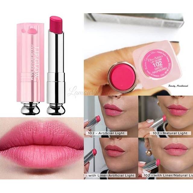 DIOR Addict Lip Glow Color Awakening Balm in 102 Matte Raspberry