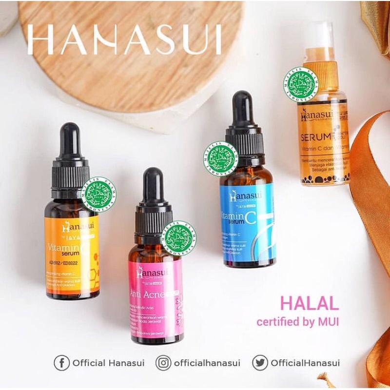 Jual HANASUI SERUM 20ml ACNE SERUM, GOLD SERUM, COLLAGEN SERUM, VITAMIN ...