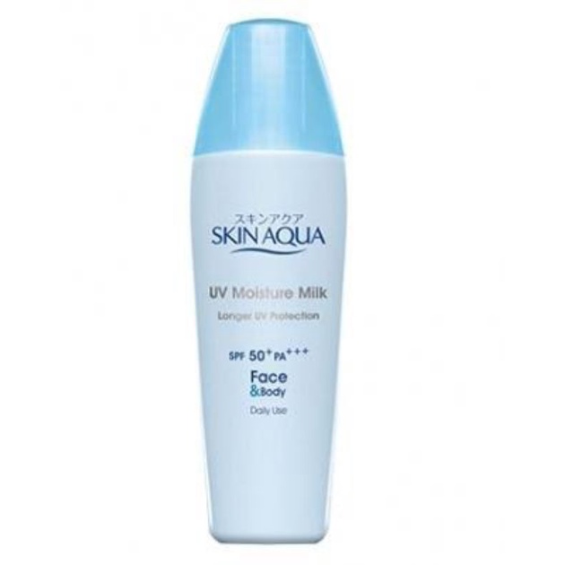 Jual Skinaqua UV Moisture Milk SPF 50+ PA+++ Blue Biru | Shopee Indonesia