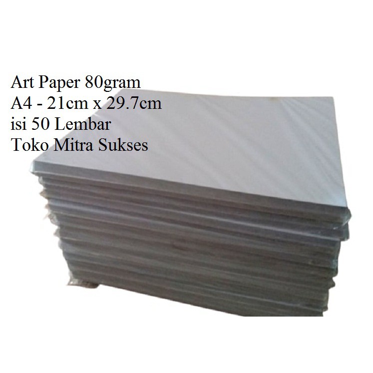 Jual Kertas Art Paper 80gram A4 Isi 50 Lembar Shopee Indonesia