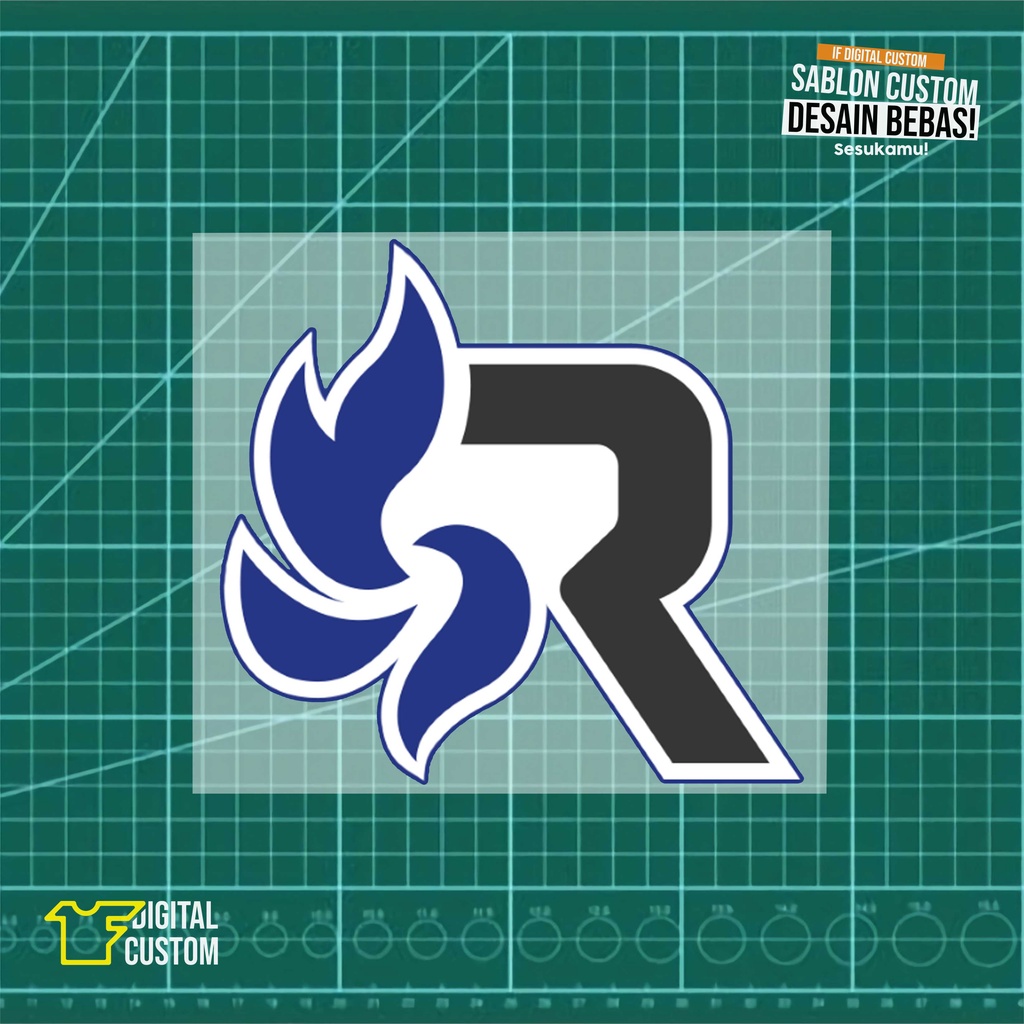 Jual Stiker Kain Sticker Sablon Setrika DTF Mobile Legends Logo RRQ ...