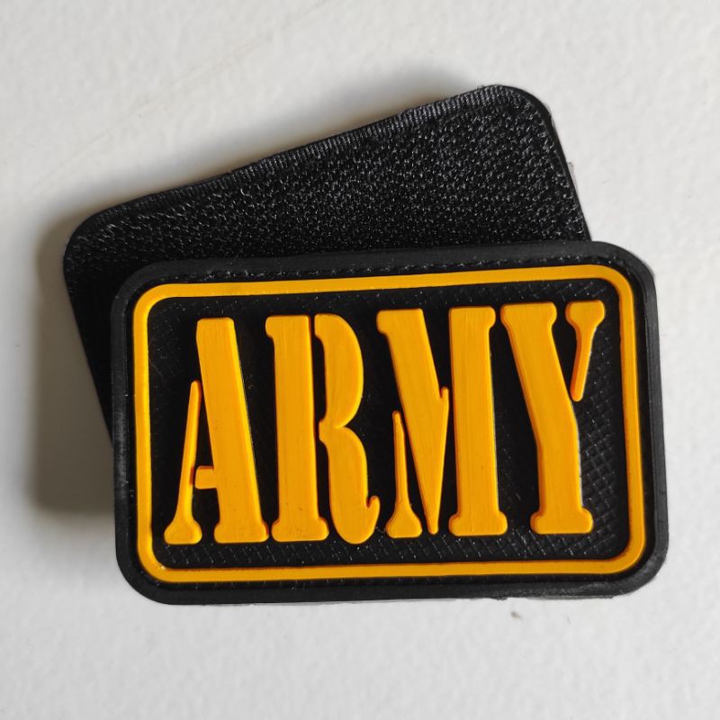 Jual PATCH RUBBER TULISAN ARMY/TEMPELAN LOGO EMBLEM KARET VELCRO ...