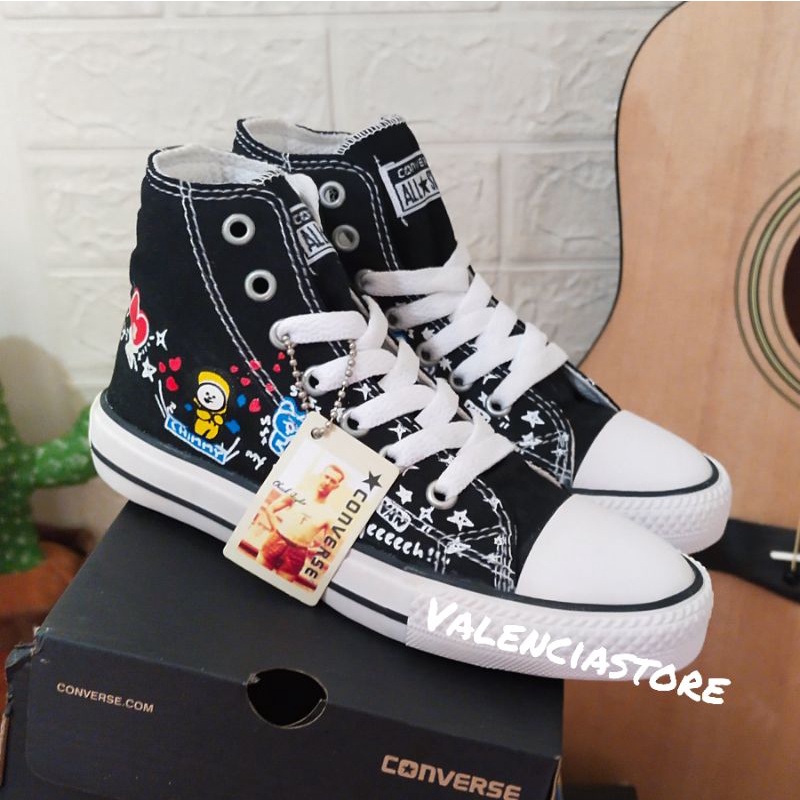Bts Converse Bt21 High Tops Sepatu Anak Perempuan BTS Bt21