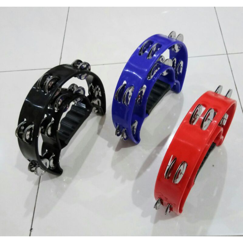 Jual Tamborin setengah lingkaran tamborin double ring Tambourine bulan ...