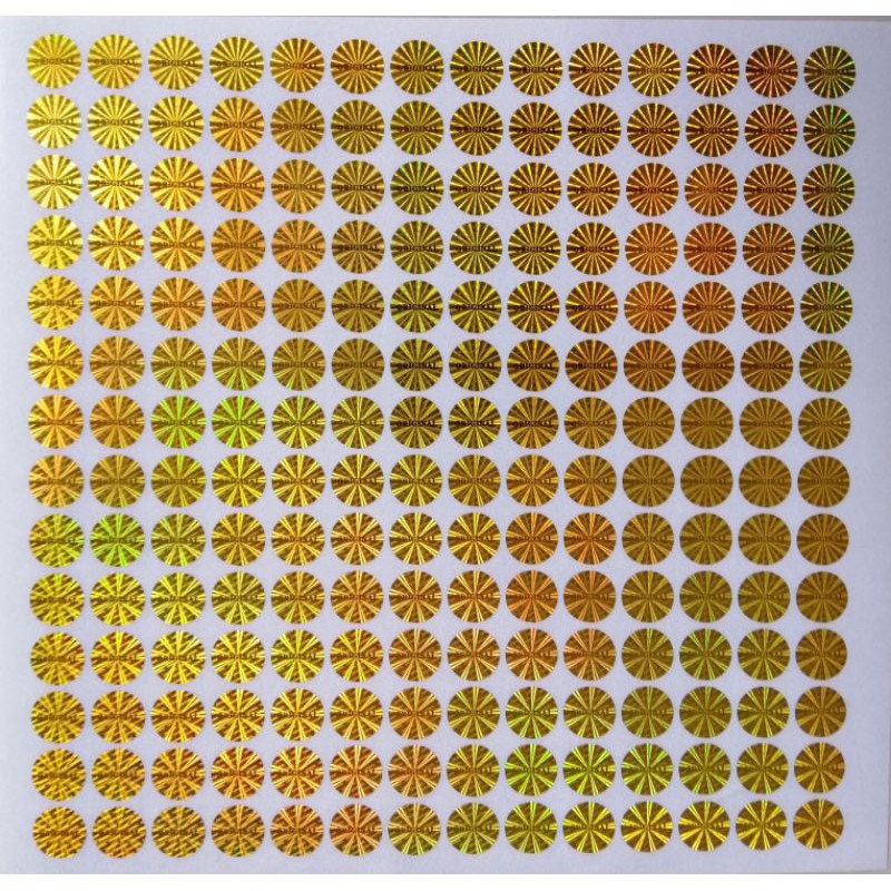 Jual Stiker Segel Hologram Original Gold Bulat 1 cm | Shopee Indonesia
