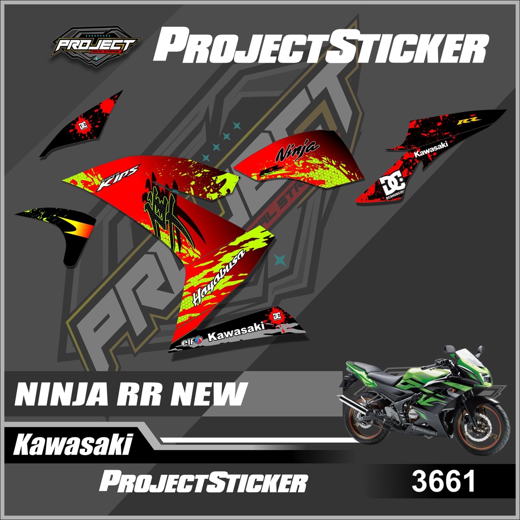 Jual Striping Sticker Variasi Motor Kawasaki Ninja Rr New Stiker Body Semifull Kanan Kiri