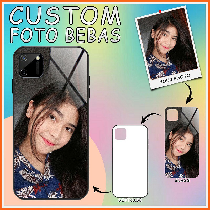 Jual Softcase Kilau Custom Foto Untuk Vivo Oppo Realme Samsung