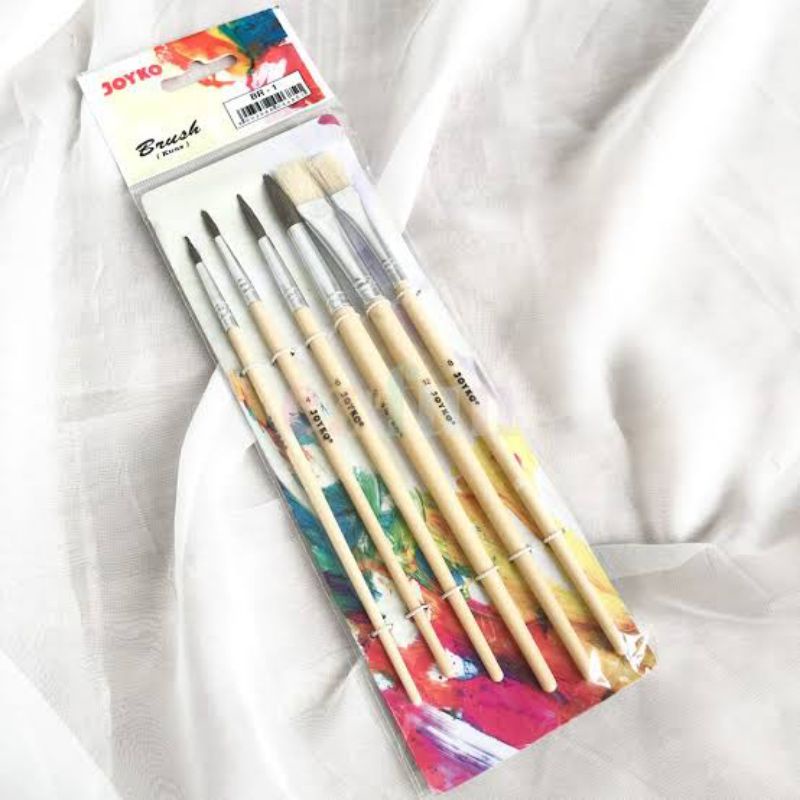 Jual Joyko Brush Set 6 Br 1 Kuas Lukis Set 6 Kuas Cat Air Joyko Set 6 Shopee Indonesia 3029