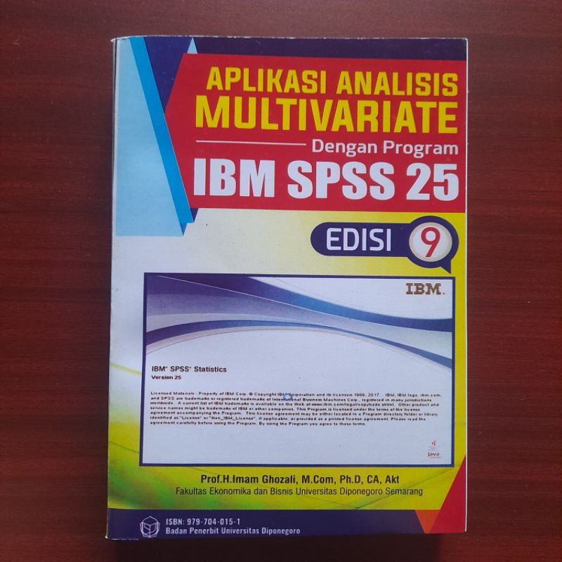 Jual BUKU APLIKASI ANALISIS MULTIVARIATE IBM SPSS 25 EDISI 9 (IMAM ...