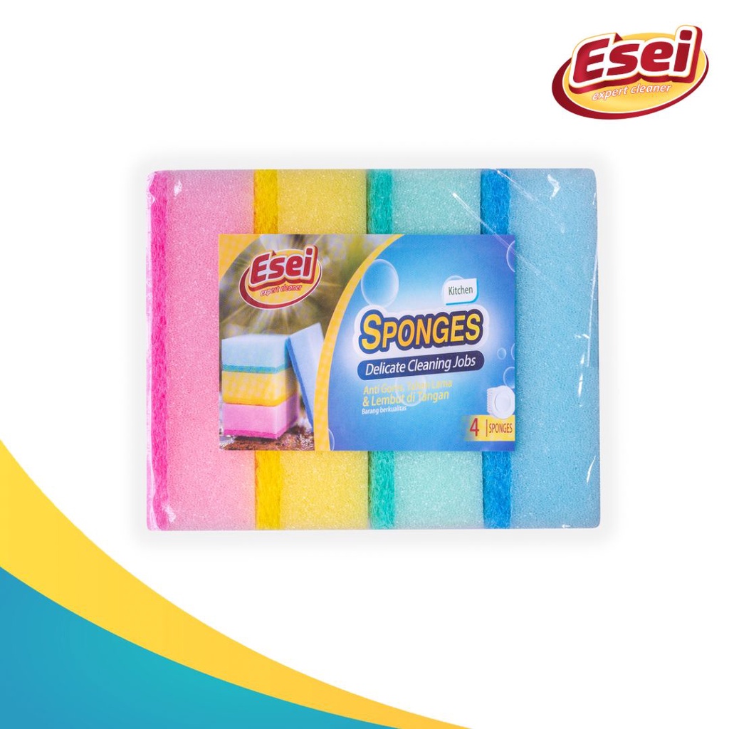 Jual Kitchen Sponge (Besar) --ISI 4 Spon cuci piring serbaguna (Besar ...
