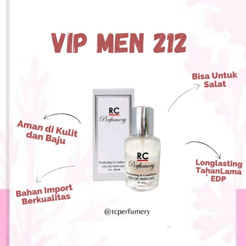 Jual Rc Perfumery Parfum 212 Vip Men Parfum Pria Tahan Lama Edp Shopee Indonesia