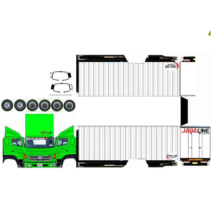 Jual lembaran pola papercraft truk hino skala 43 Shopee Indonesia