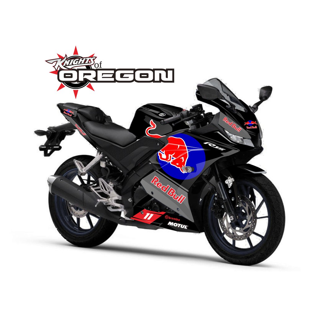 Jual DECAL STRIPING R15 V3 VVA RED BULL BK | Shopee Indonesia