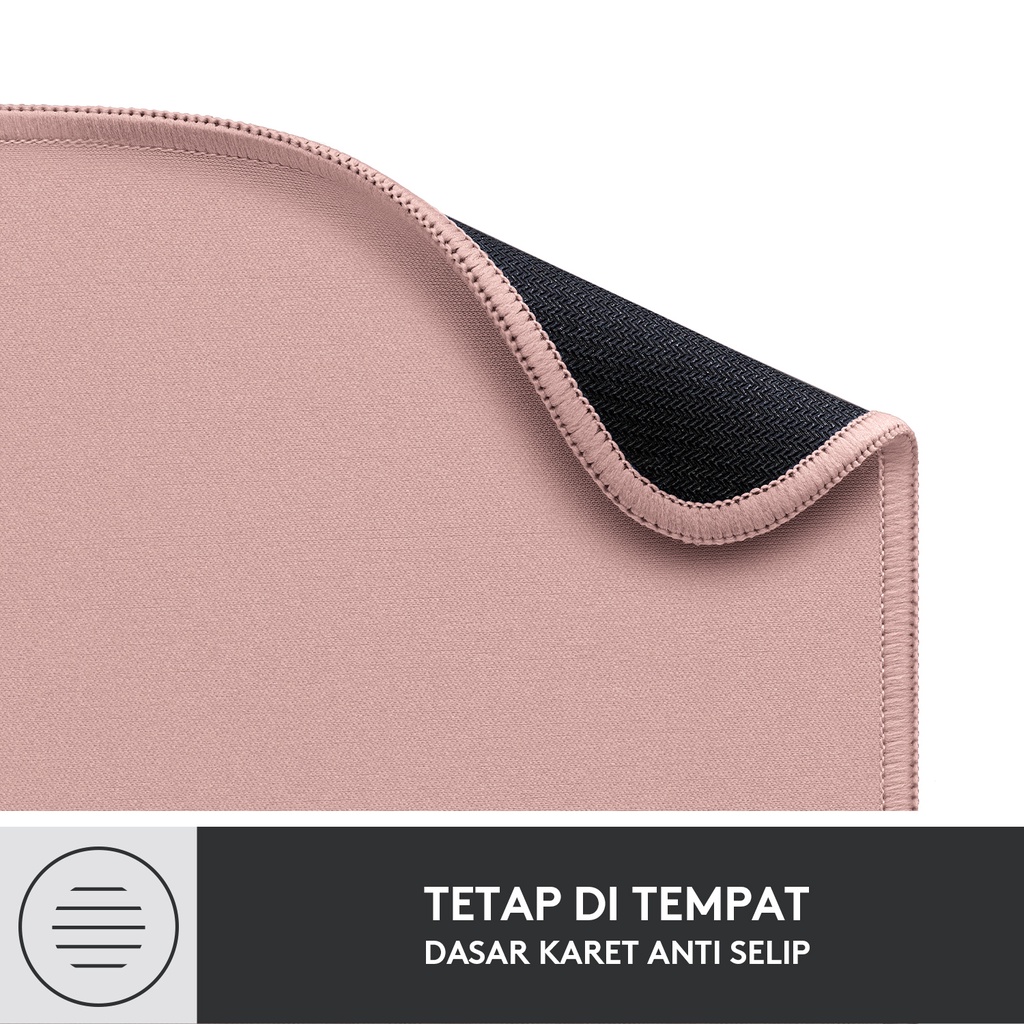 Logitech Mouse Pad Studio Series Alas Polos, Anti-Slip - Rose (3)