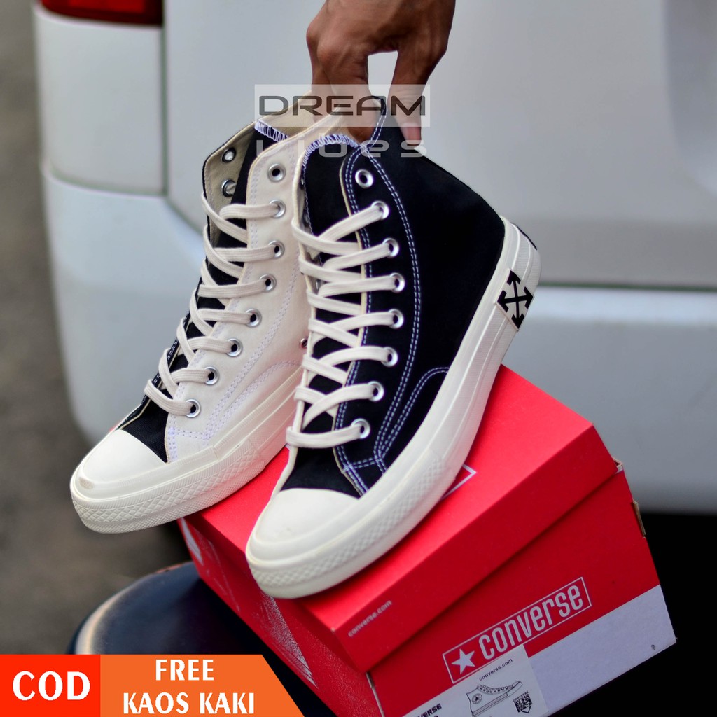 Jual converse off clearance white